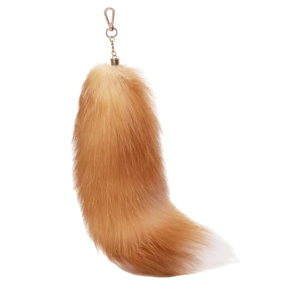 3314 Faux Fox Tail Keychain Pendant Cosplay Costume Halloween Furry Fox